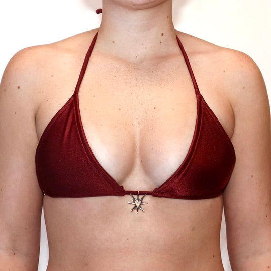 CRIMSON HEART BIKINI TOP