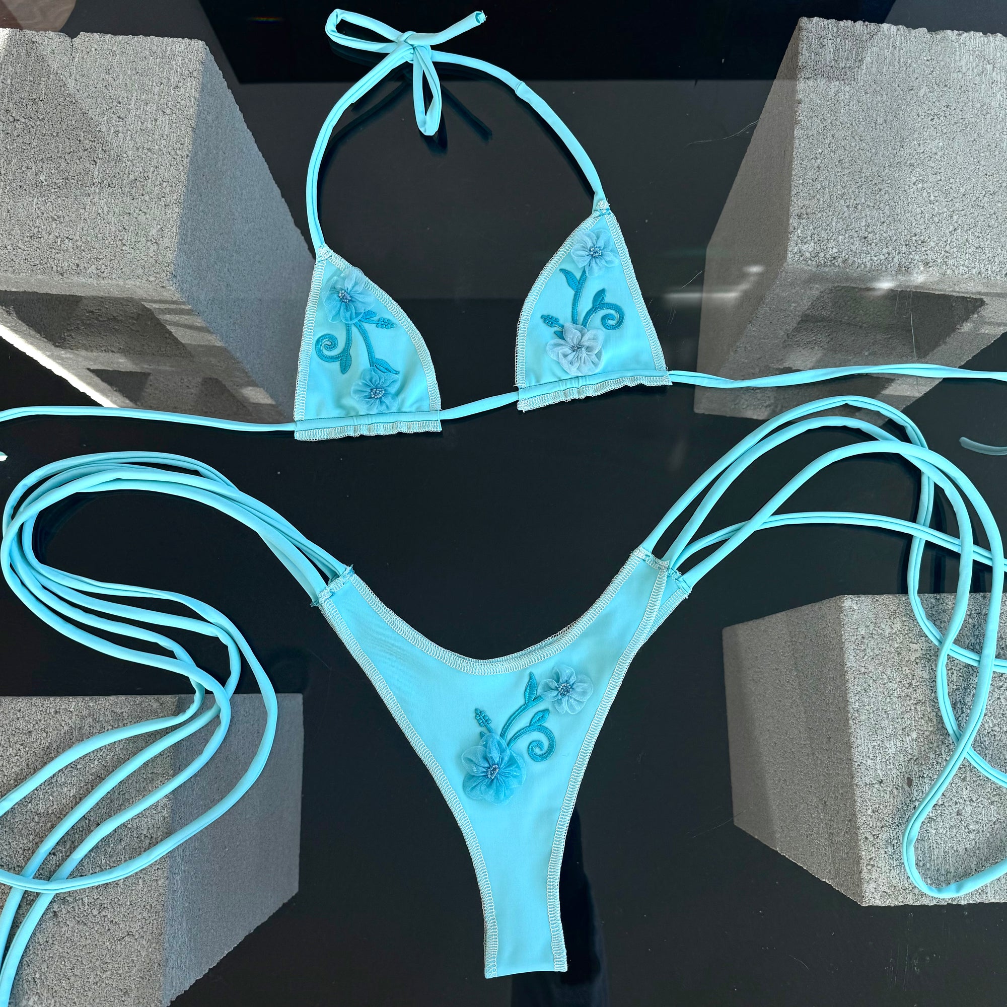 Aqua Flora Bikini Top