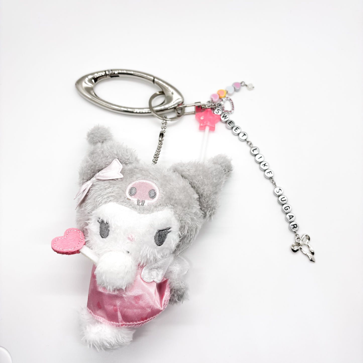 CANDY KITTY KEYCHAIN [GREY]