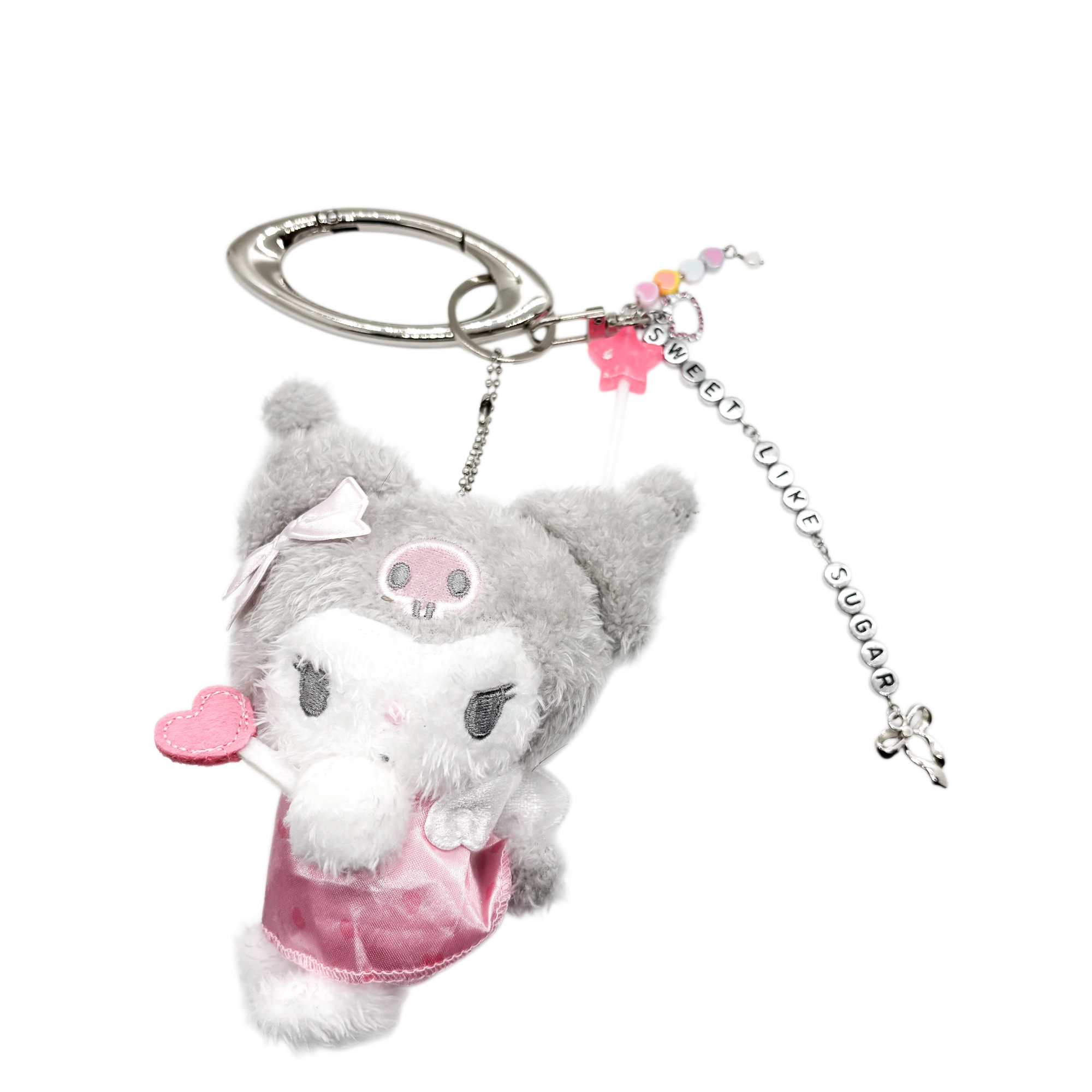 CANDY KITTY KEYCHAIN [GREY]